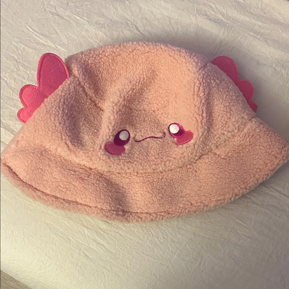 Axolotl Cute Pink Fleece Hat